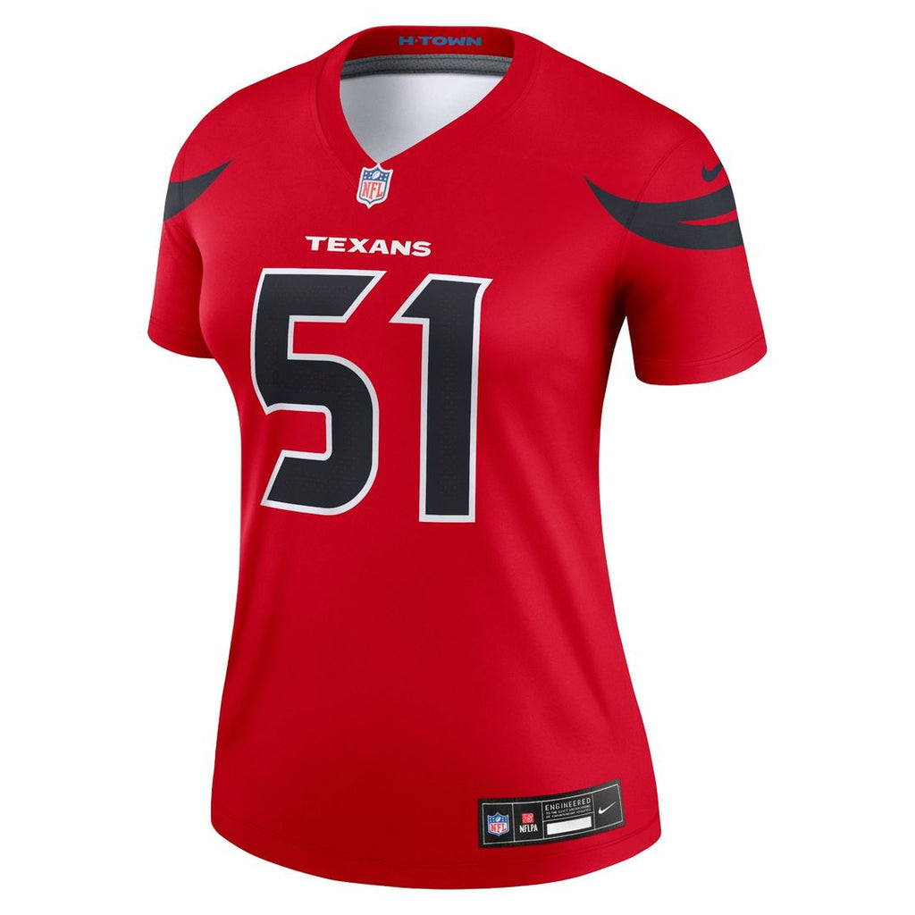 Will Anderson Jr. Houston Texans Nike Women's Alternate Legend Player Performance Top - Red NFL Fan Gear Popular Style