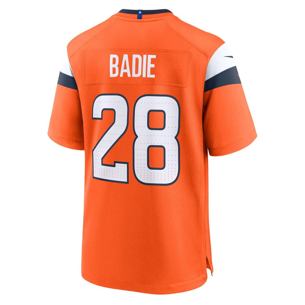 Tyler Badie Denver Broncos Nike Team Game Jersey - Orange Official NFL Team Apparel Football Fan Gear
