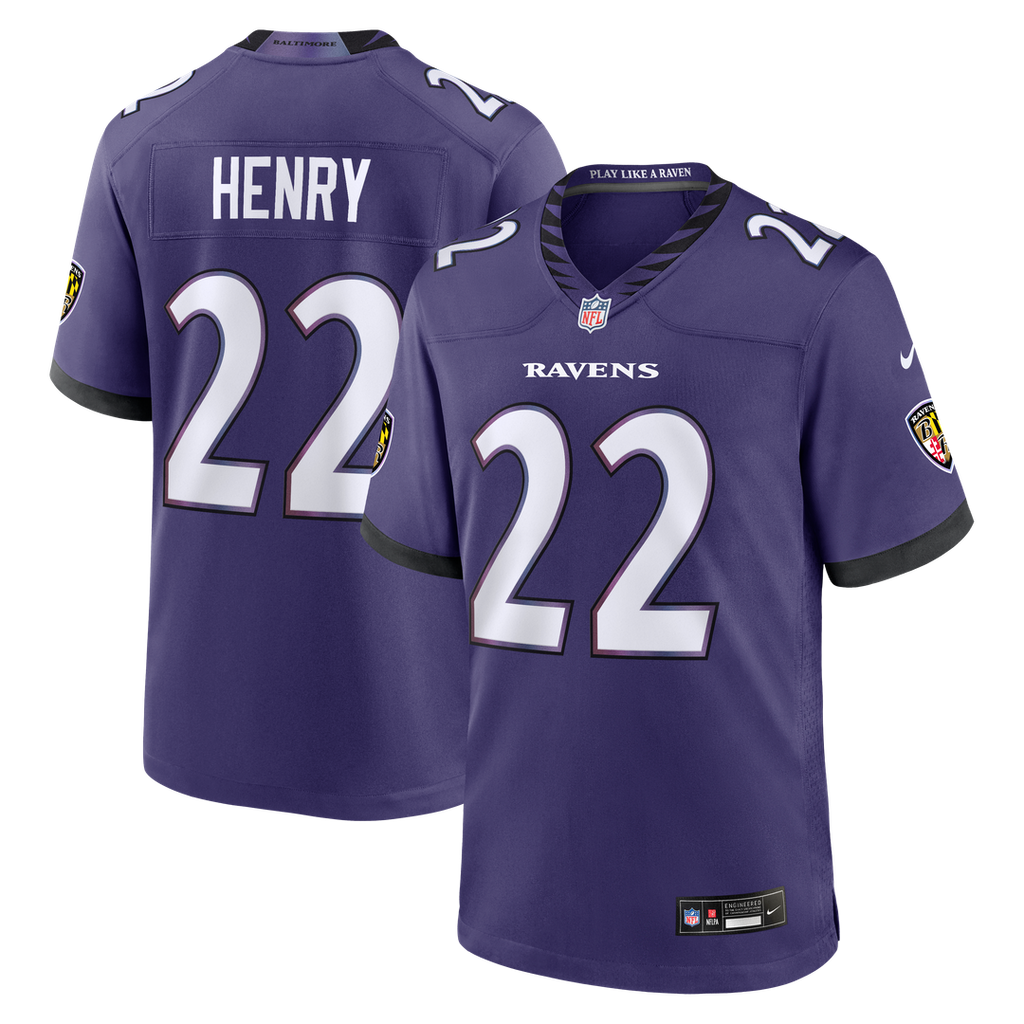 Derrick Henry Baltimore Ravens Nike Team Game Jersey - Purple Official NFL Team Apparel Football Fan Gear