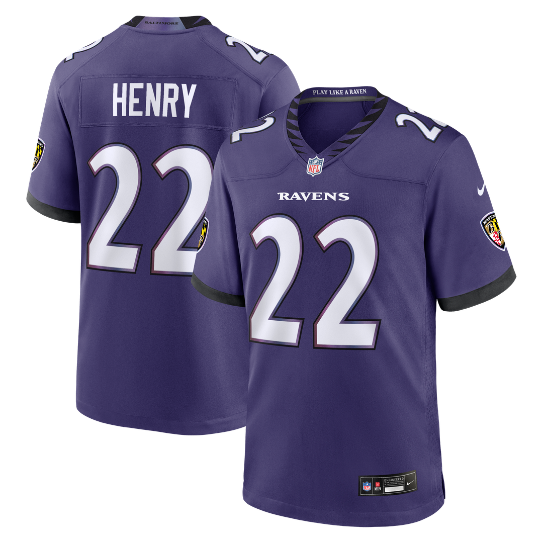 Derrick Henry Baltimore Ravens Nike Team Game Jersey - Purple Official NFL Team Apparel Football Fan Gear