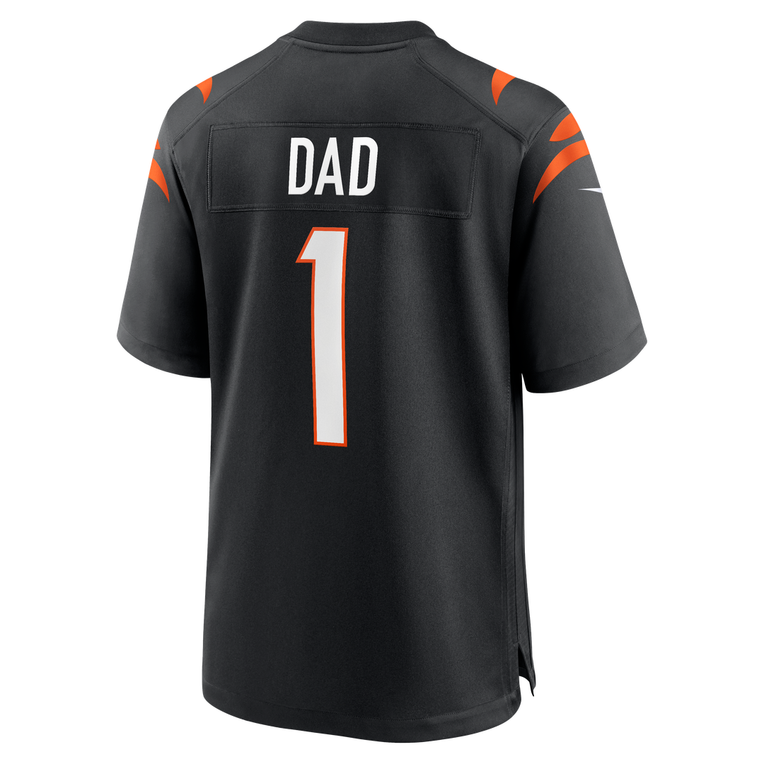 Number 1 Dad Cincinnati Bengals Nike Game Jersey - Black Official NFL Team Apparel Football Fan Gear
