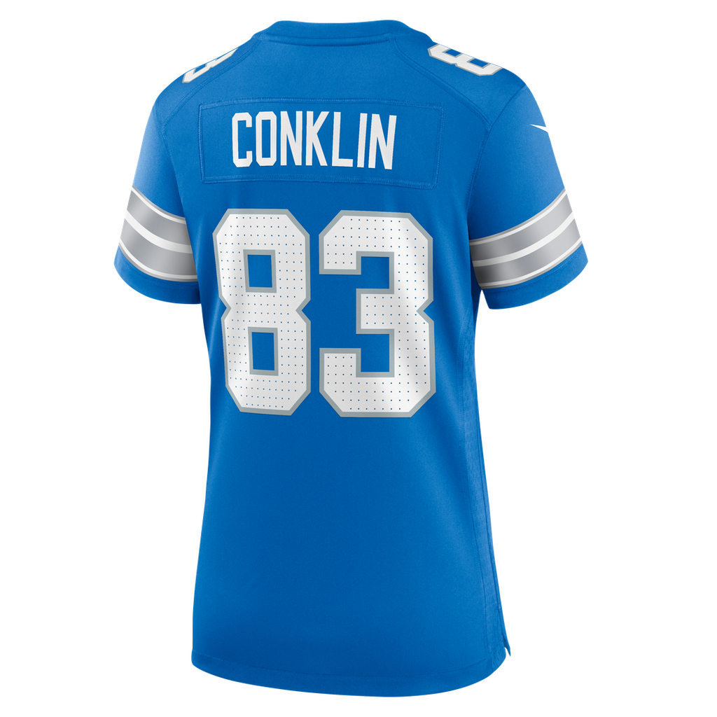 Tyler Conklin Detroit Lions Nike Women's Team Game Jersey - Blue Official NFL Team Apparel Football Fan Gear