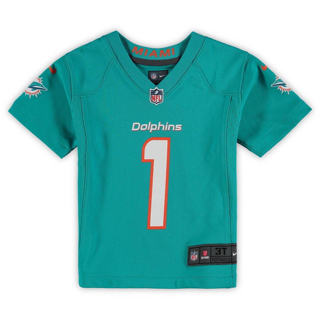 Tua Tagovailoa Miami Dolphins Nike Toddler Game Jersey - Aqua Official NFL Team Apparel Football Fan Gear