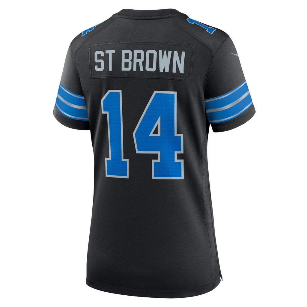 Amon-Ra St. Brown Detroit Lions Nike Women's Team Game Jersey - Blue Official NFL Team Apparel Football Fan Gear