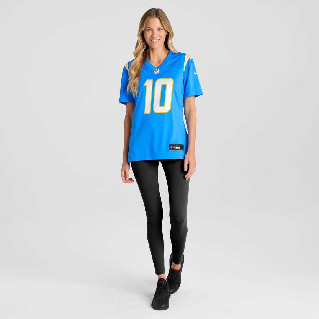Justin Herbert Los Angeles Chargers Nike Women's Player Game Jersey - Powder Blue Official NFL Team Apparel Football Fan Gear
