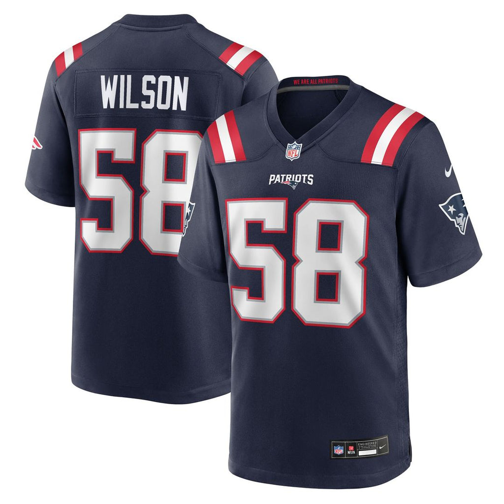 Jared Wilson New England Patriots Nike Team Game Jersey - Navy Official NFL Team Apparel Football Fan Gear