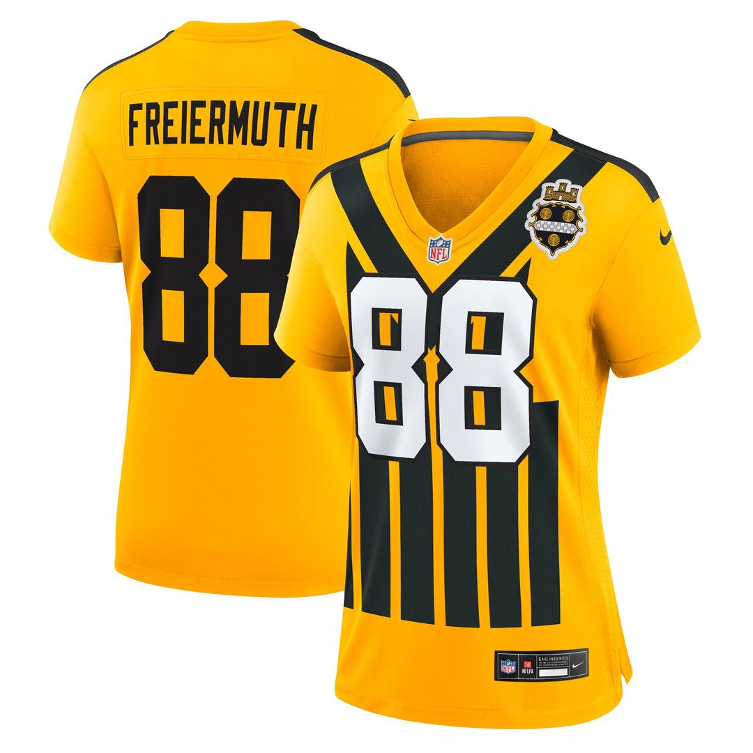 Pat Freiermuth Pittsburgh Steelers Nike Women's Alternate 1933 Throwback Game Jersey - Gold Official NFL Team Apparel Football Fan Gear