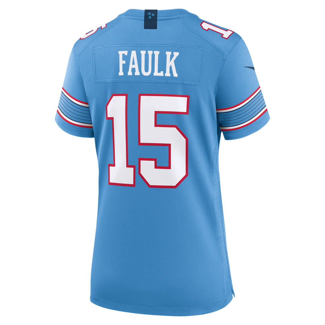Keldric Faulk Tennessee Titans Nike Women's Team Game Jersey - Light Blue Official NFL Team Apparel Football Fan Gear