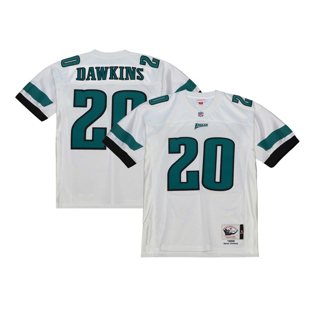 Brian Dawkins Philadelphia Eagles 1996 Mitchell & Ness Authentic Throwback Retired Player Jersey - White Official NFL Team Apparel Football Fan Gear