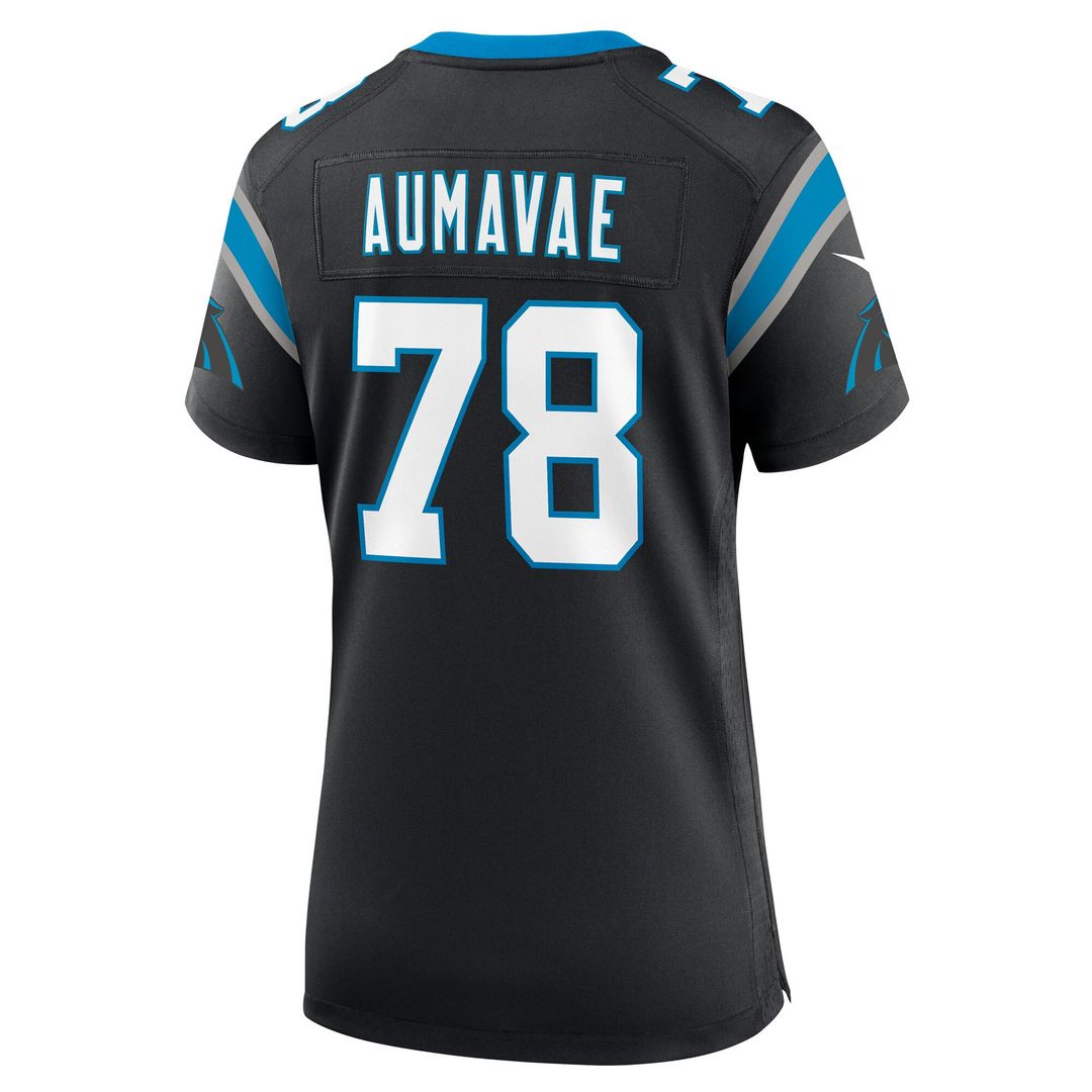 Popo Aumavae Carolina Panthers Nike Women's Team Game Jersey - Black Official NFL Team Apparel Football Fan Gear