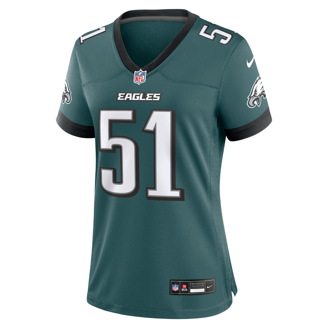 Cam Jurgens Philadelphia Eagles Nike Women's Team Game Jersey - Midnight Green Official NFL Team Apparel Football Fan Gear