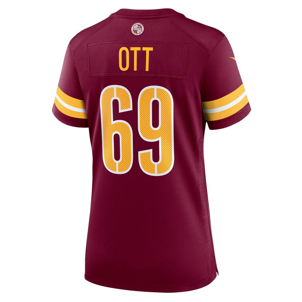 Tyler Ott Washington Commanders Nike Women's Team Game Jersey - Burgundy Official NFL Team Apparel Football Fan Gear