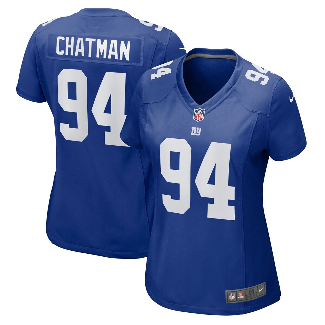 Elijah Chatman New York Giants Nike Women's Game Jersey - Royal Official NFL Team Hat Football Fan Cap
