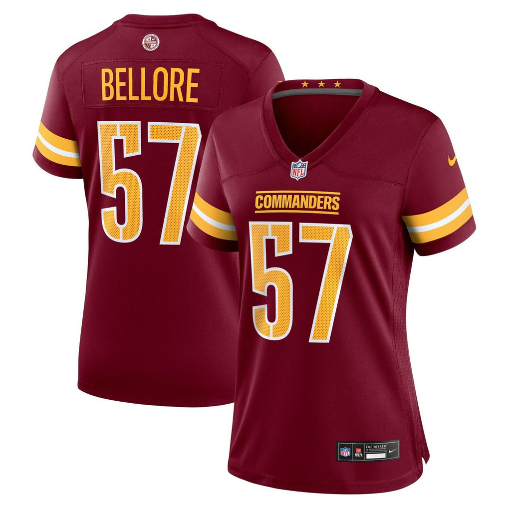 Nick Bellore Washington Commanders Nike Women's Team Game Jersey - Burgundy Official NFL Team Apparel Football Fan Gear