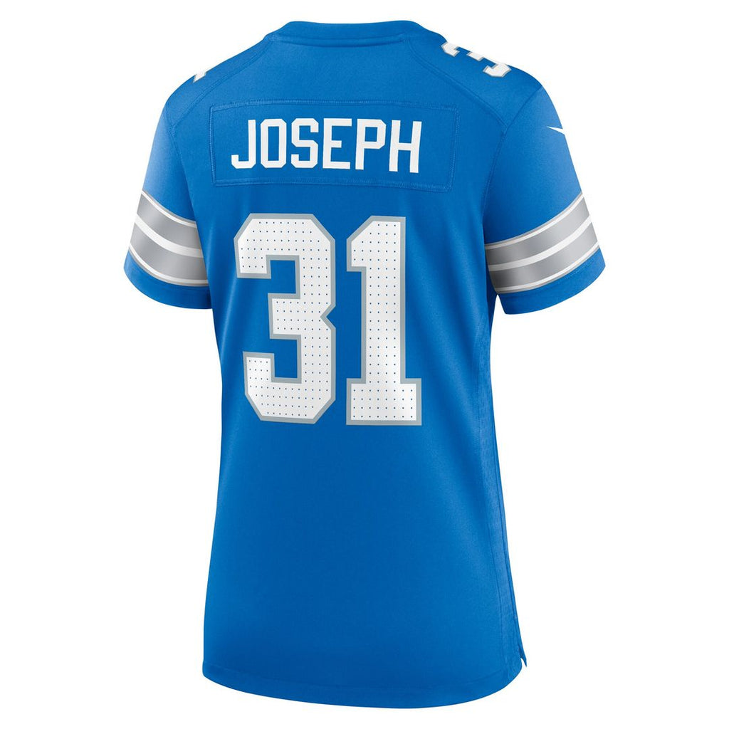 Kerby Joseph Detroit Lions Nike Women's Team Game Jersey - Blue Official NFL Team Apparel Football Fan Gear