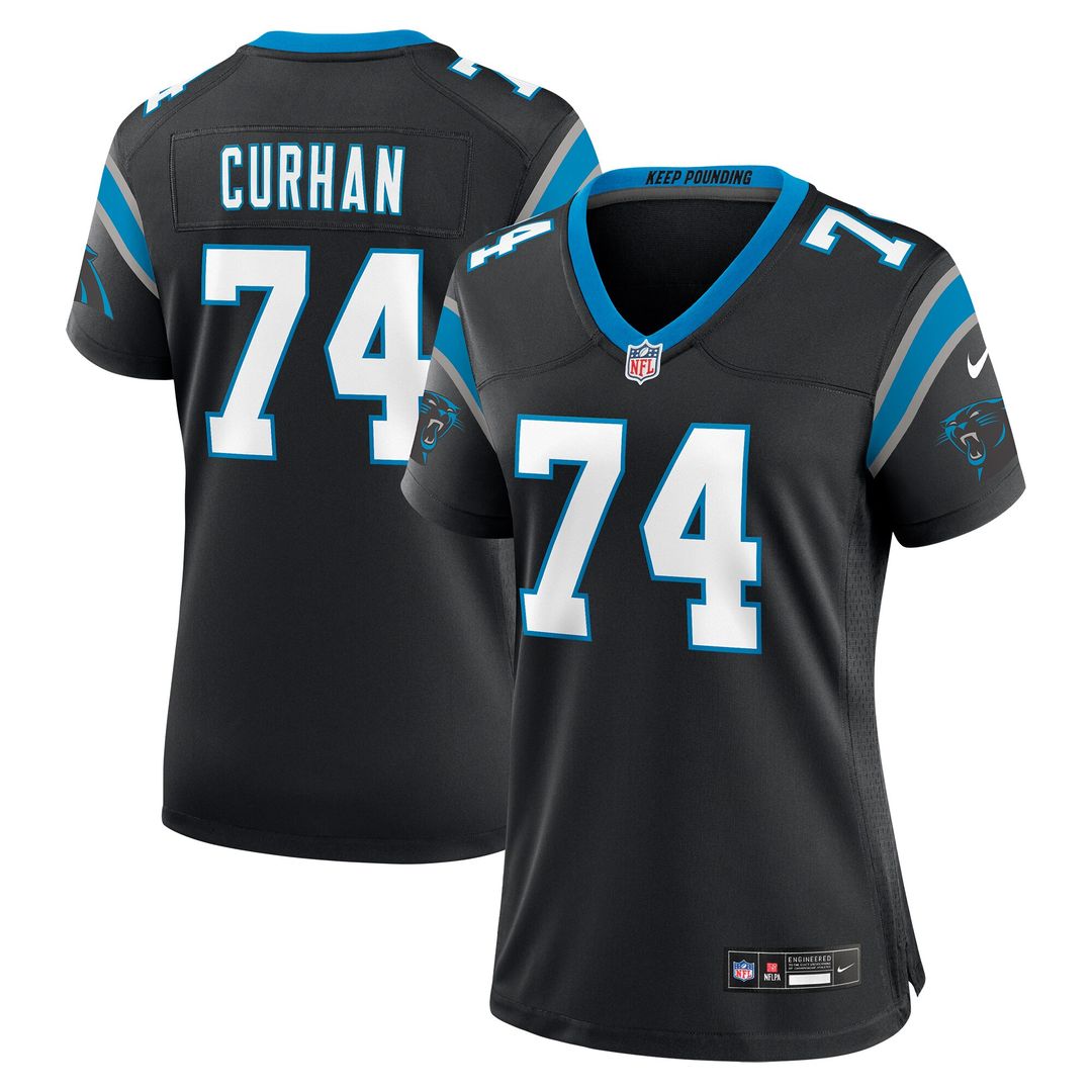 Jake Curhan Carolina Panthers Nike Women's Team Game Jersey - Black Official NFL Team Apparel Football Fan Gear