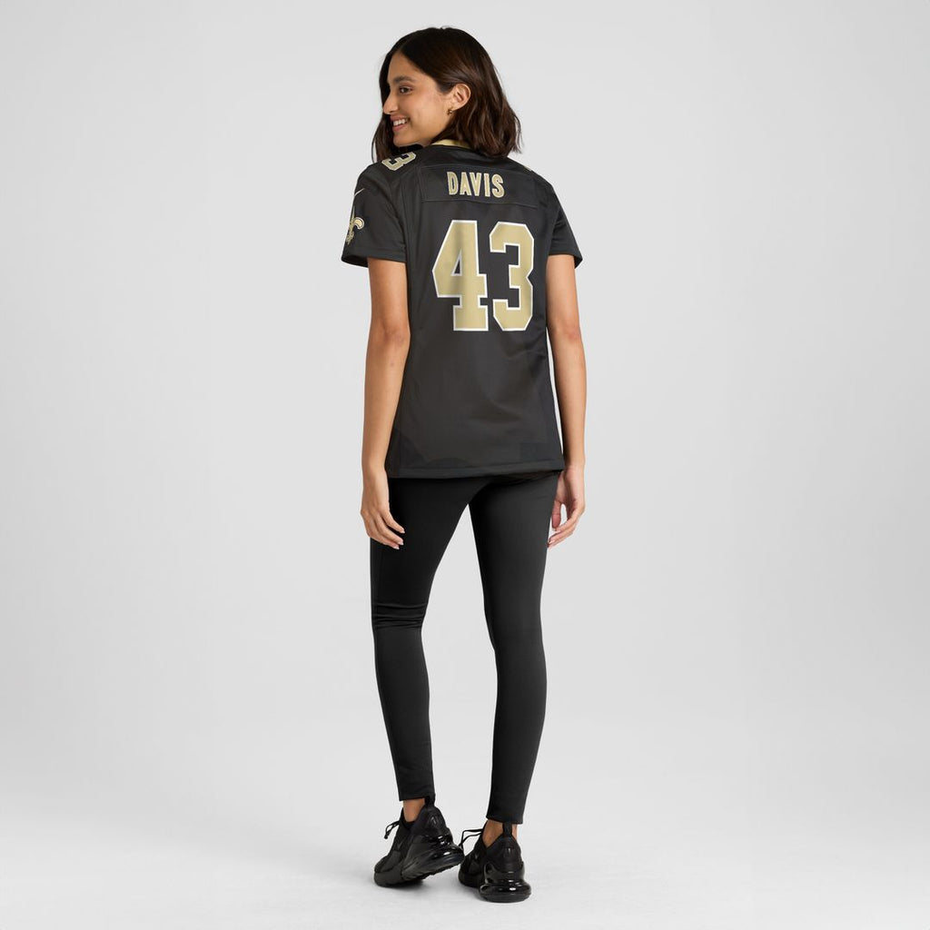 Michael Davis New Orleans Saints Nike Women's Team Game Jersey - Black Official NFL Team Apparel Football Fan Gear