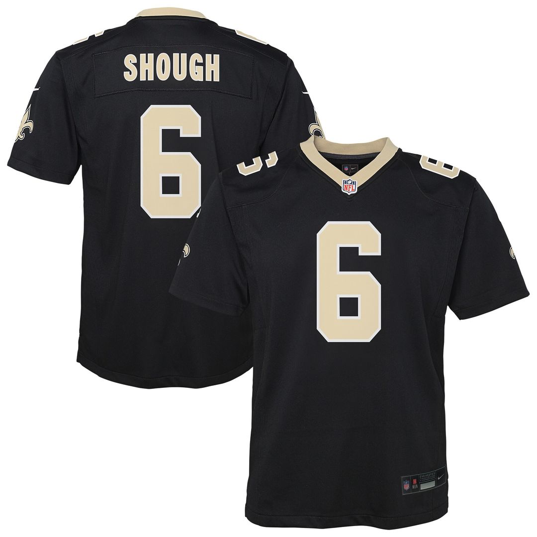 Tyler Shough New Orleans Saints Nike Youth Team Game Jersey - Black Official NFL Team Apparel Football Fan Gear