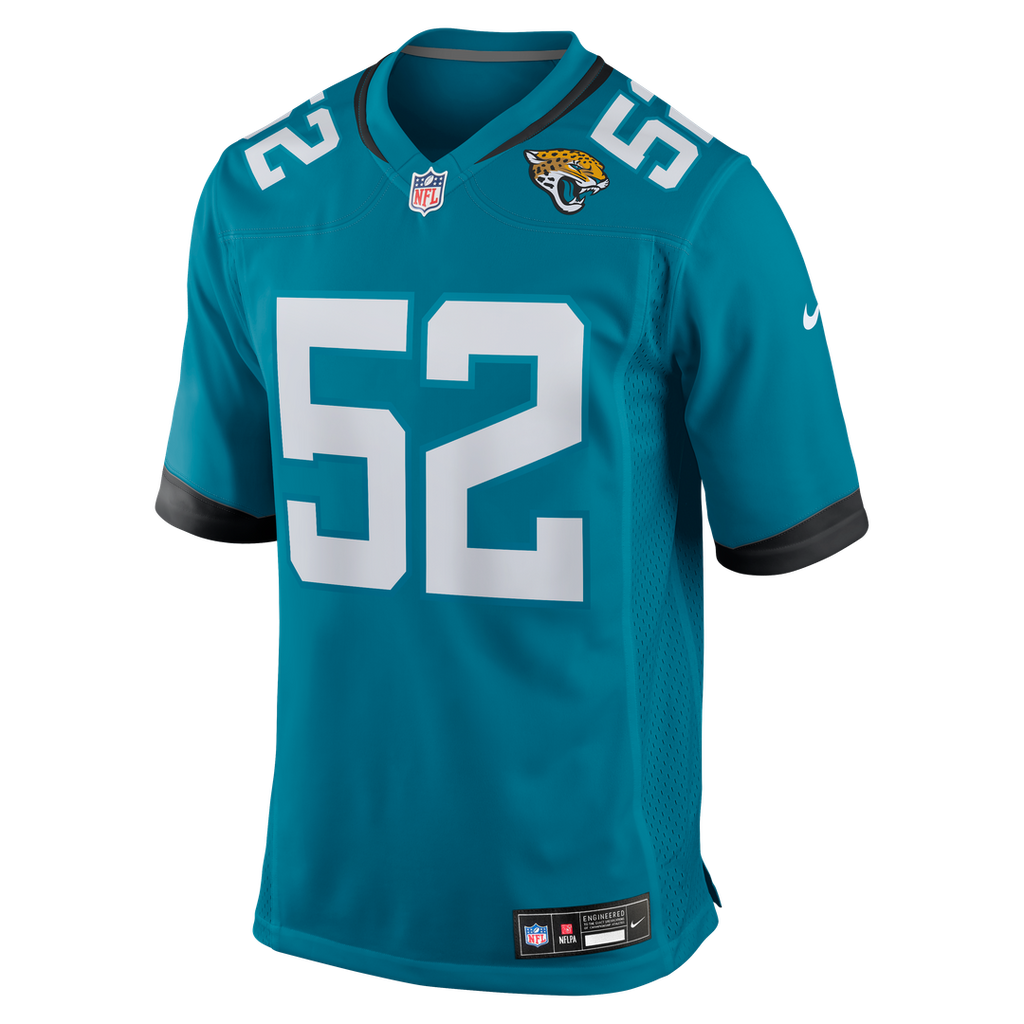 DaVon Hamilton Jacksonville Jaguars Nike Game Jersey - Teal Official NFL Team Apparel Football Fan Gear