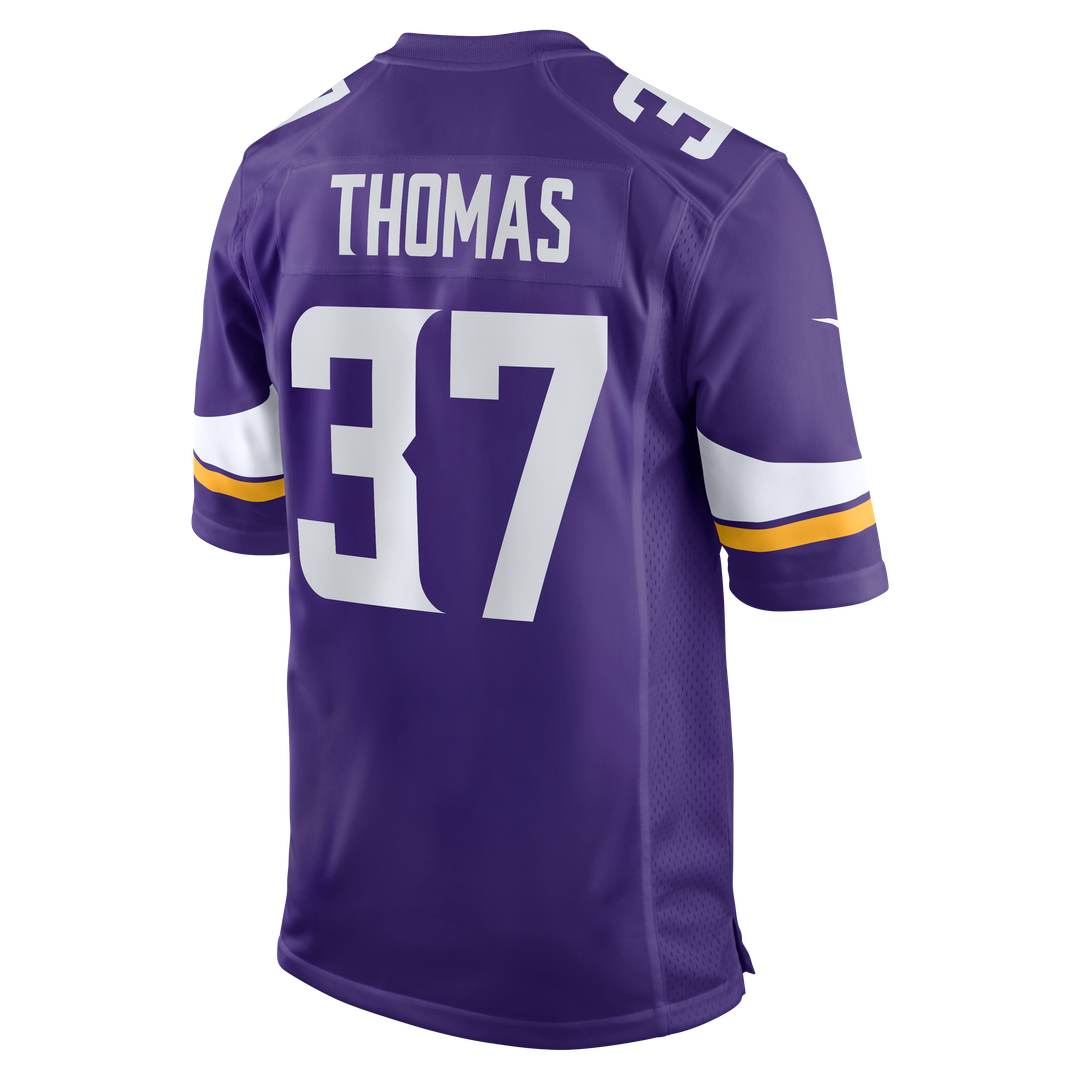 Tavierre Thomas Minnesota Vikings Nike Team Game Jersey - Purple Official NFL Team Apparel Football Fan Gear