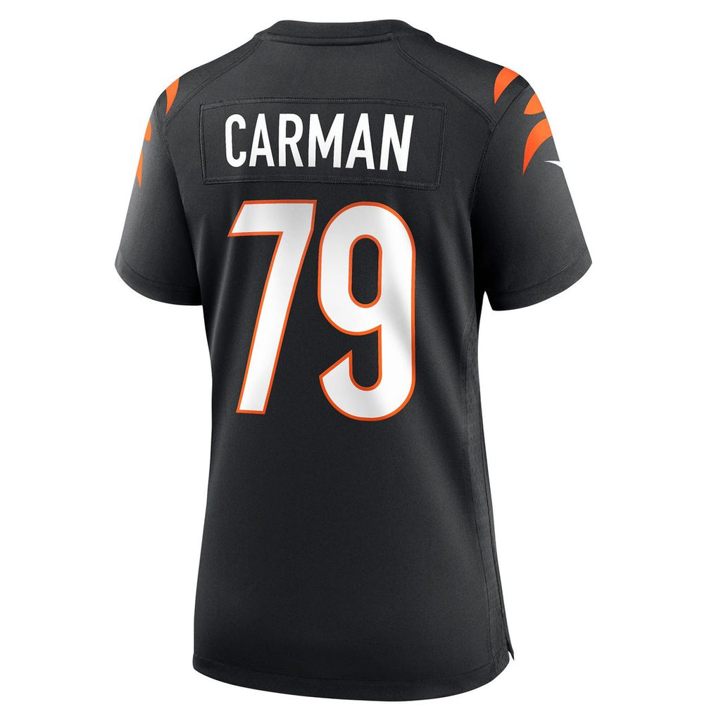 Jackson Carman Cincinnati Bengals Nike Women's Game Jersey - Black Official NFL Team Apparel Football Fan Gear
