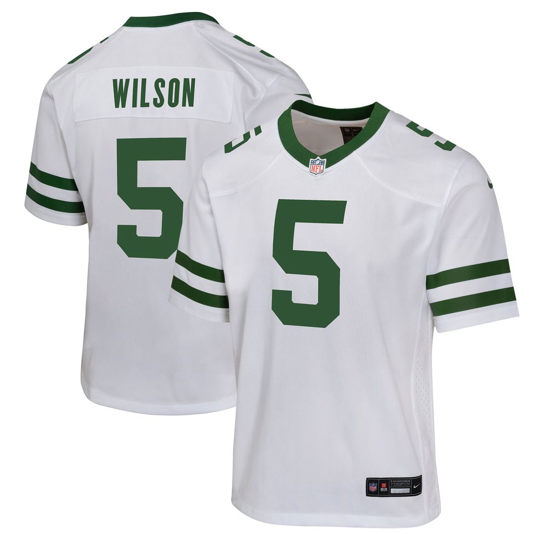 Garrett Wilson New York Jets Nike Youth Game Jersey - Black Official NFL Team Apparel Football Fan Gear