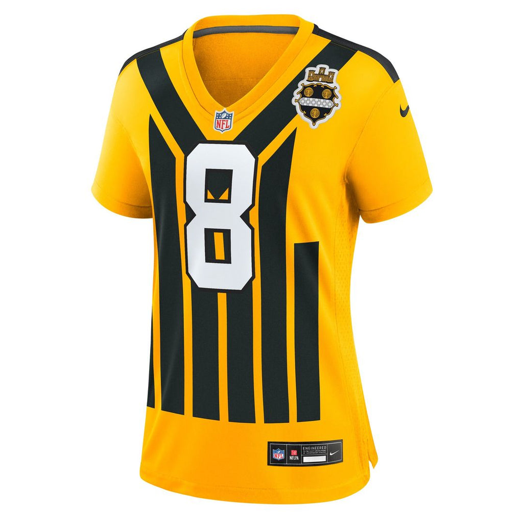 Aaron Rodgers Pittsburgh Steelers Nike Women's Alternate 1933 Throwback Game Jersey - Gold Official NFL Team Apparel Football Fan Gear