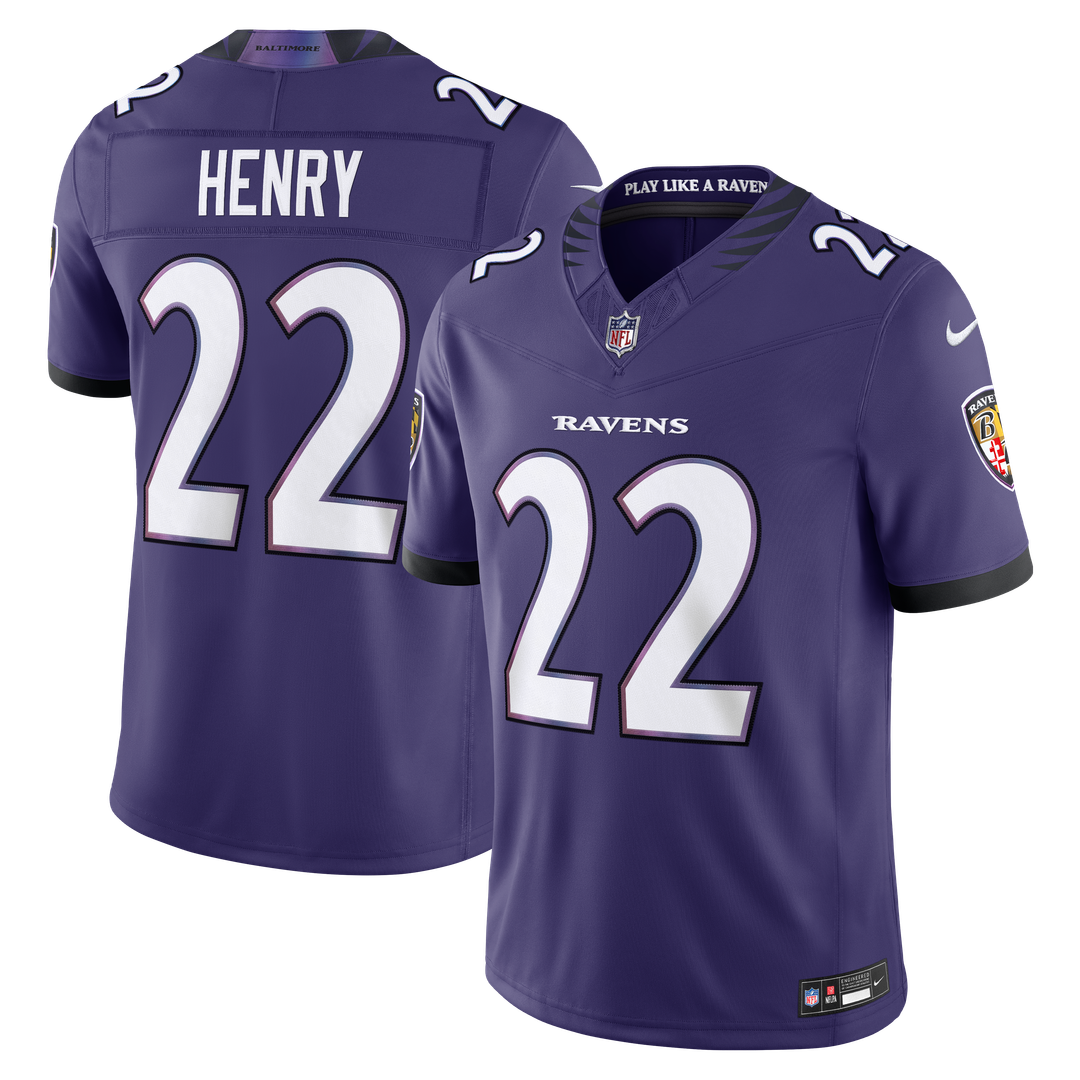 Derrick Henry Baltimore Ravens Nike Vapor F.U.S.E. Stitched Limited Jersey - White Official NFL Team Apparel Football Fan Gear