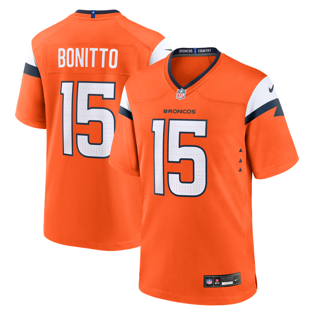Nik Bonitto Denver Broncos Nike Team Game Jersey - Orange Official NFL Team Apparel Football Fan Gear