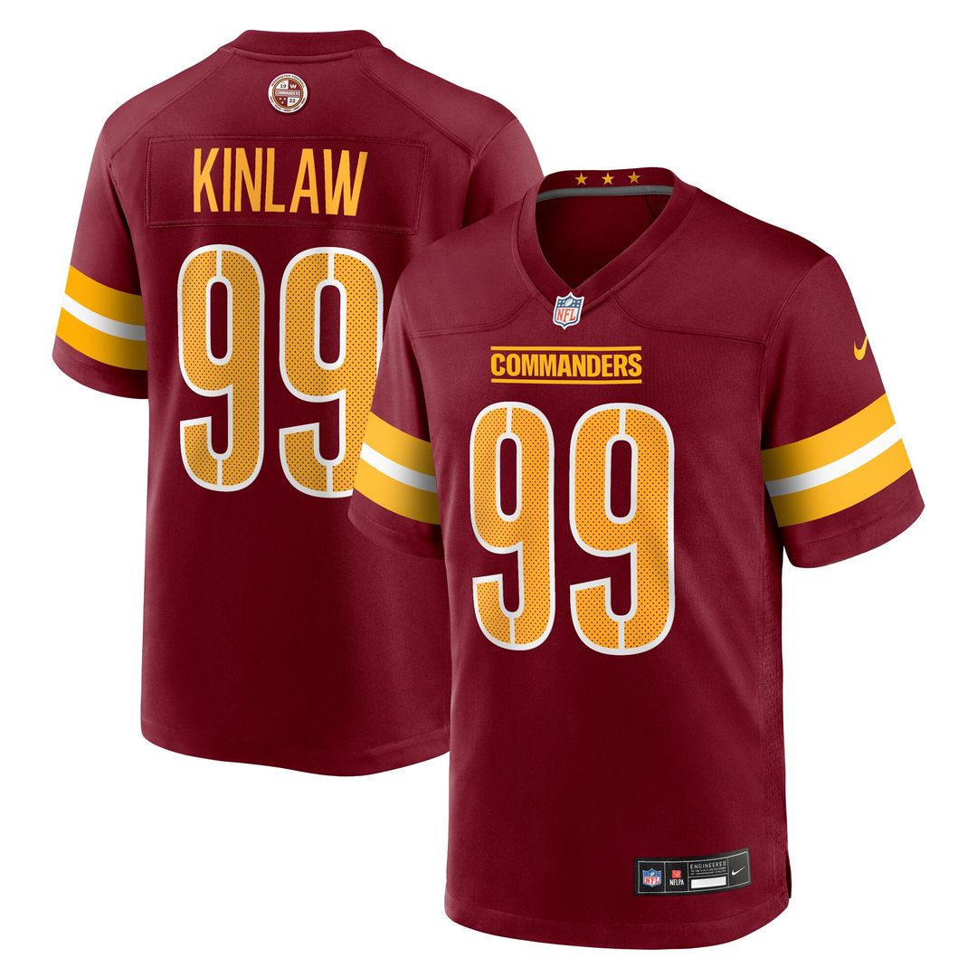Javon Kinlaw Washington Commanders Nike Team Game Jersey - Burgundy Official NFL Team Apparel Football Fan Gear