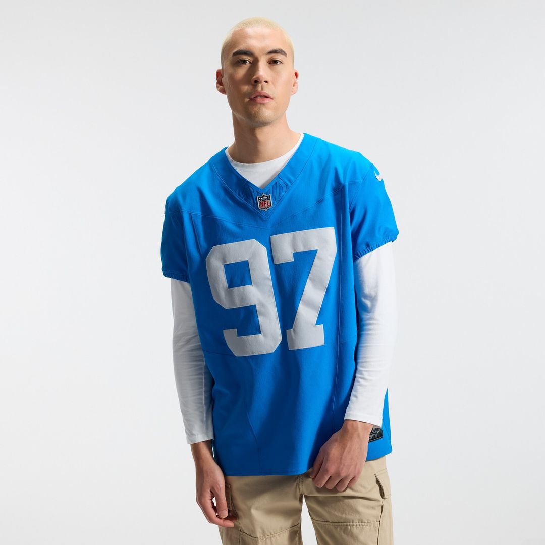 Aidan Hutchinson Detroit Lions Nike Alternate Vapor F.U.S.E. Elite Jersey - Blue Official NFL Team Apparel Football Fan Gear