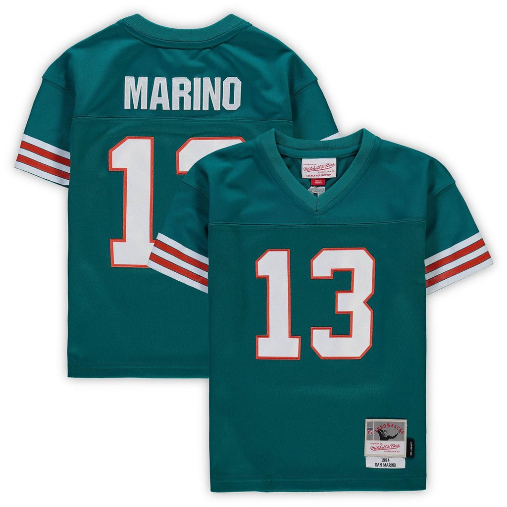 Dan Marino Miami Dolphins Mitchell & Ness Male Preschool 1984 Retired Legacy Jersey - Aqua Official NFL Team Apparel Football Fan Gear