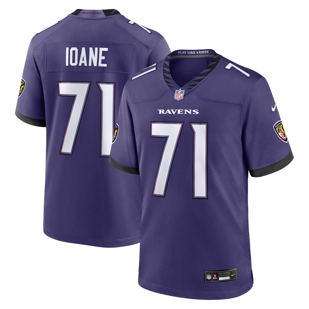 Olaivavega Ioane Baltimore Ravens Nike 2026 NFL Draft First Round Pick No. 14 Team Game Jersey - Purple Official NFL Team Apparel Football Fan Gear