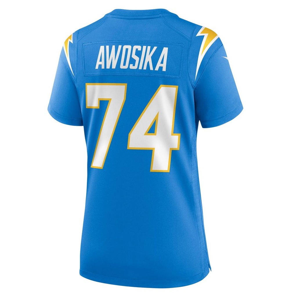 Kayode Awosika Los Angeles Chargers Nike Women's Team Game Jersey - Powder Blue Official NFL Team Apparel Football Fan Gear