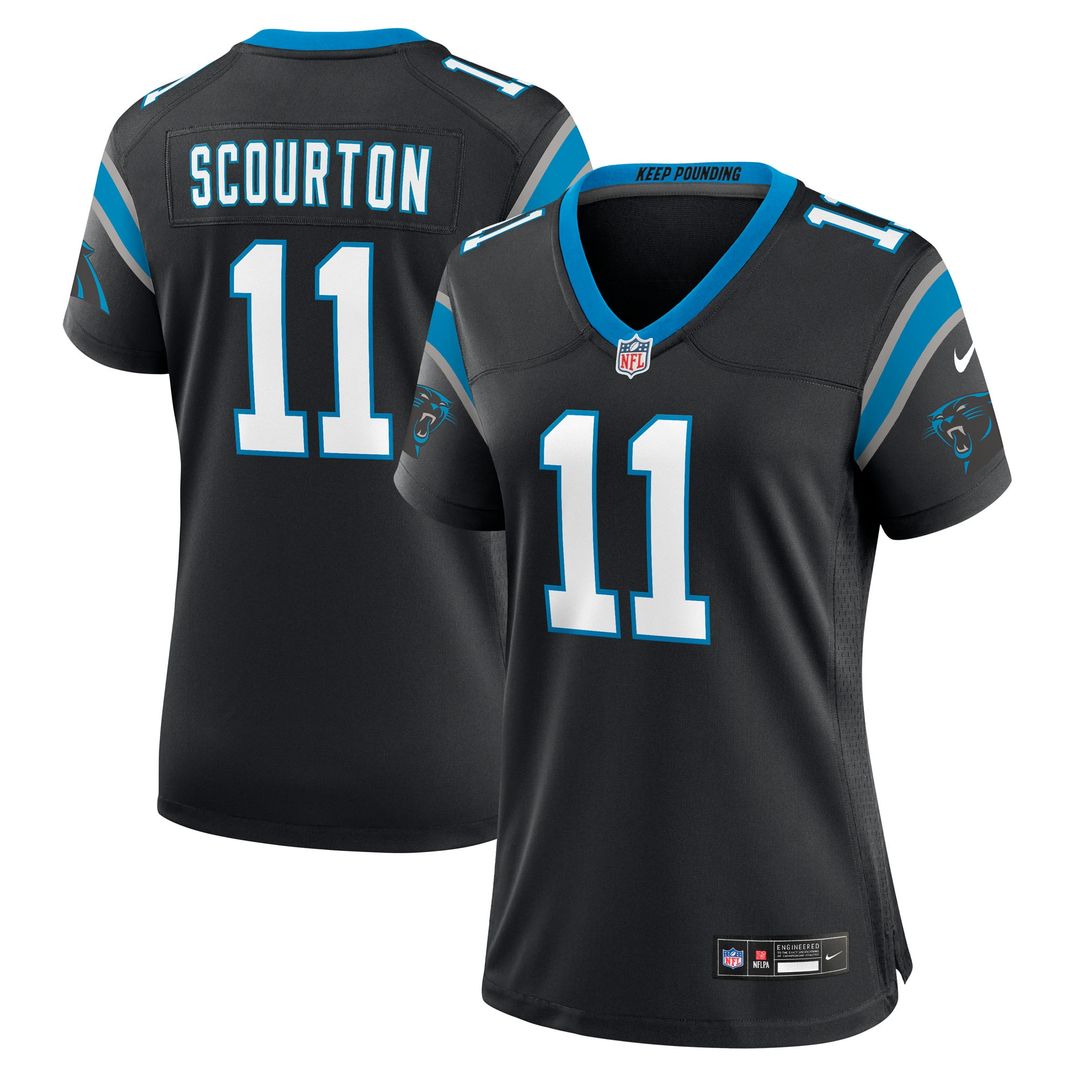 Nic Scourton Carolina Panthers Nike Women's Team Game Jersey - Black Official NFL Team Apparel Football Fan Gear