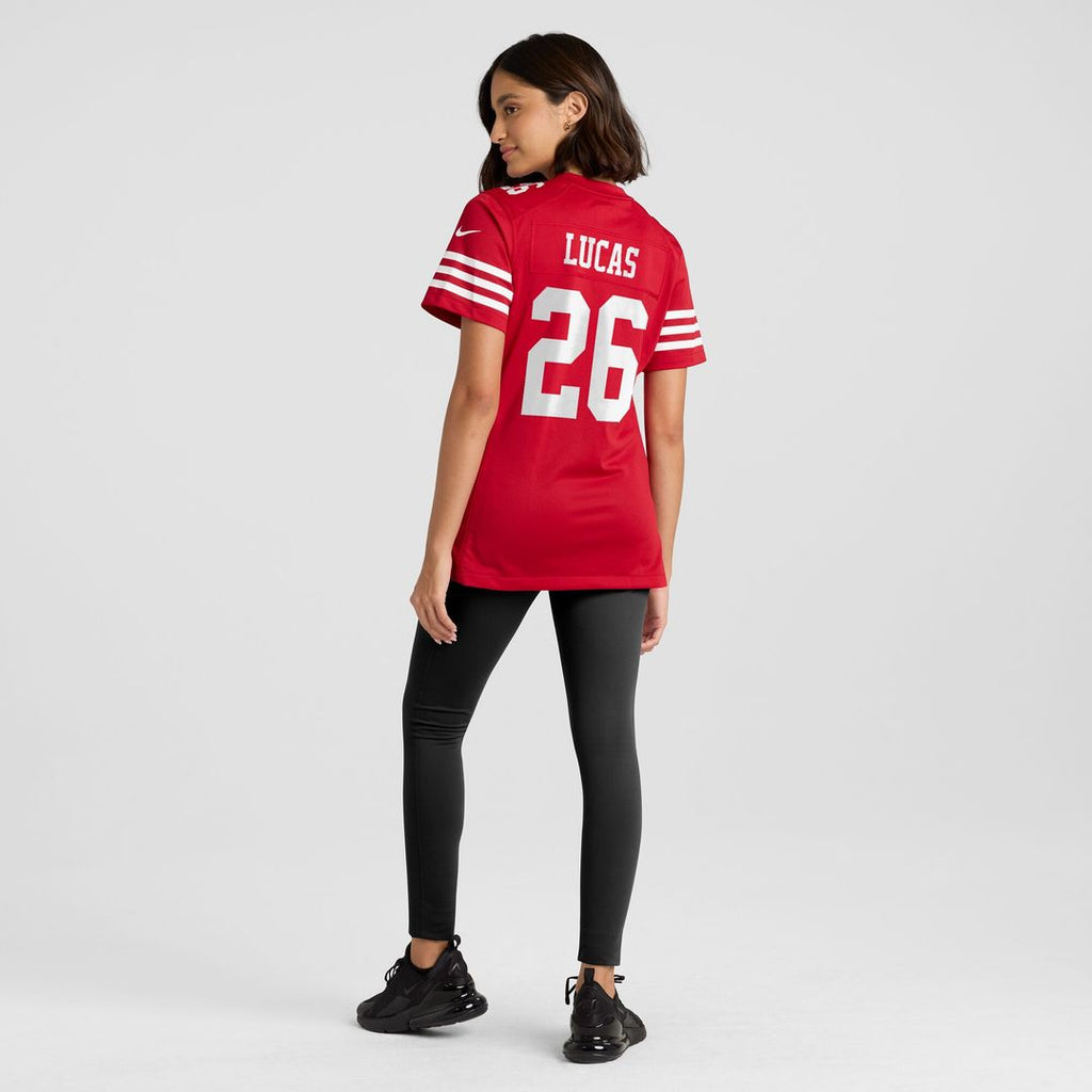 Chase Lucas San Francisco 49ers Nike Women's Team Game Jersey - Scarlet Official NFL Team Apparel Football Fan Gear