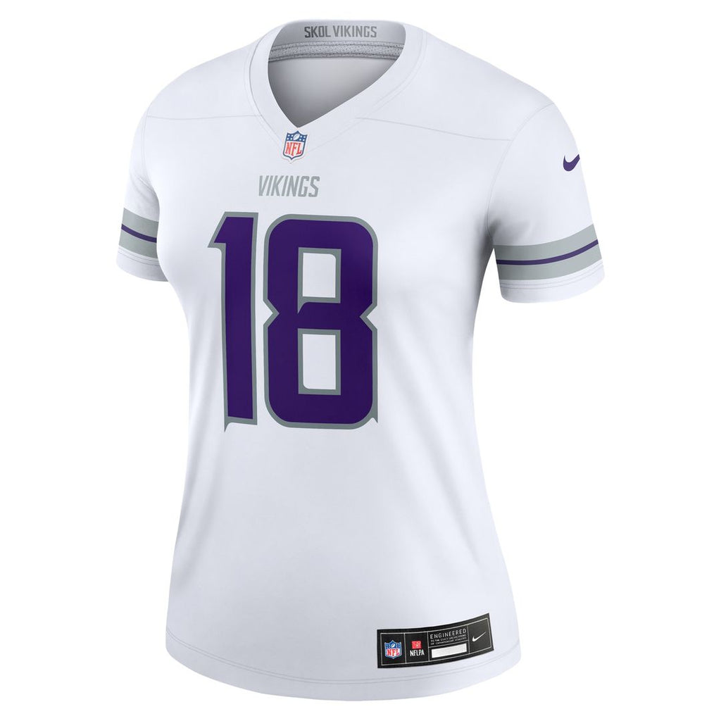Justin Jefferson Minnesota Vikings Nike Women's Alternate Legend Player Performance Top - White NFL Fan Gear Popular Style
