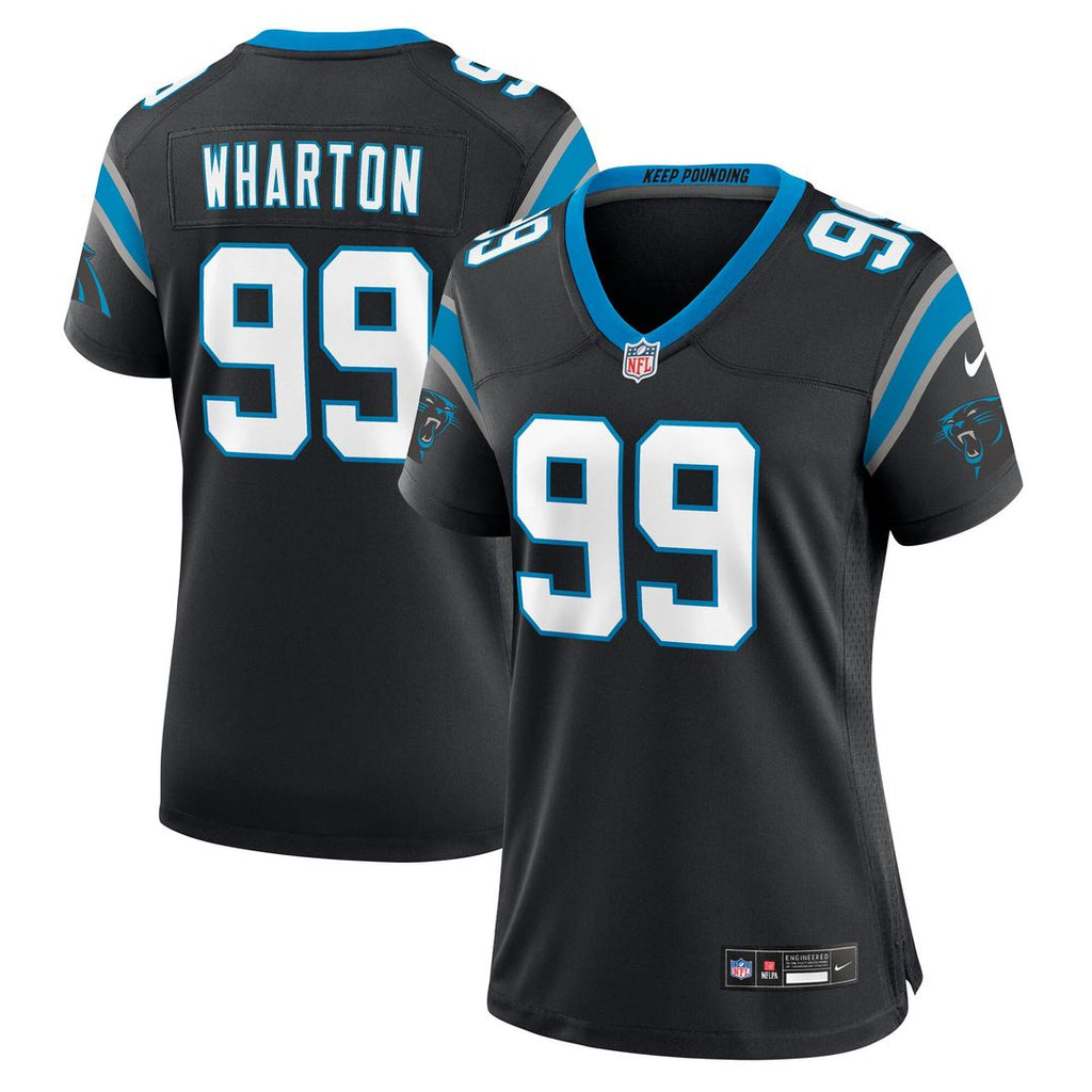 Tershawn Wharton Carolina Panthers Nike Women's Team Game Jersey - Black Official NFL Team Apparel Football Fan Gear