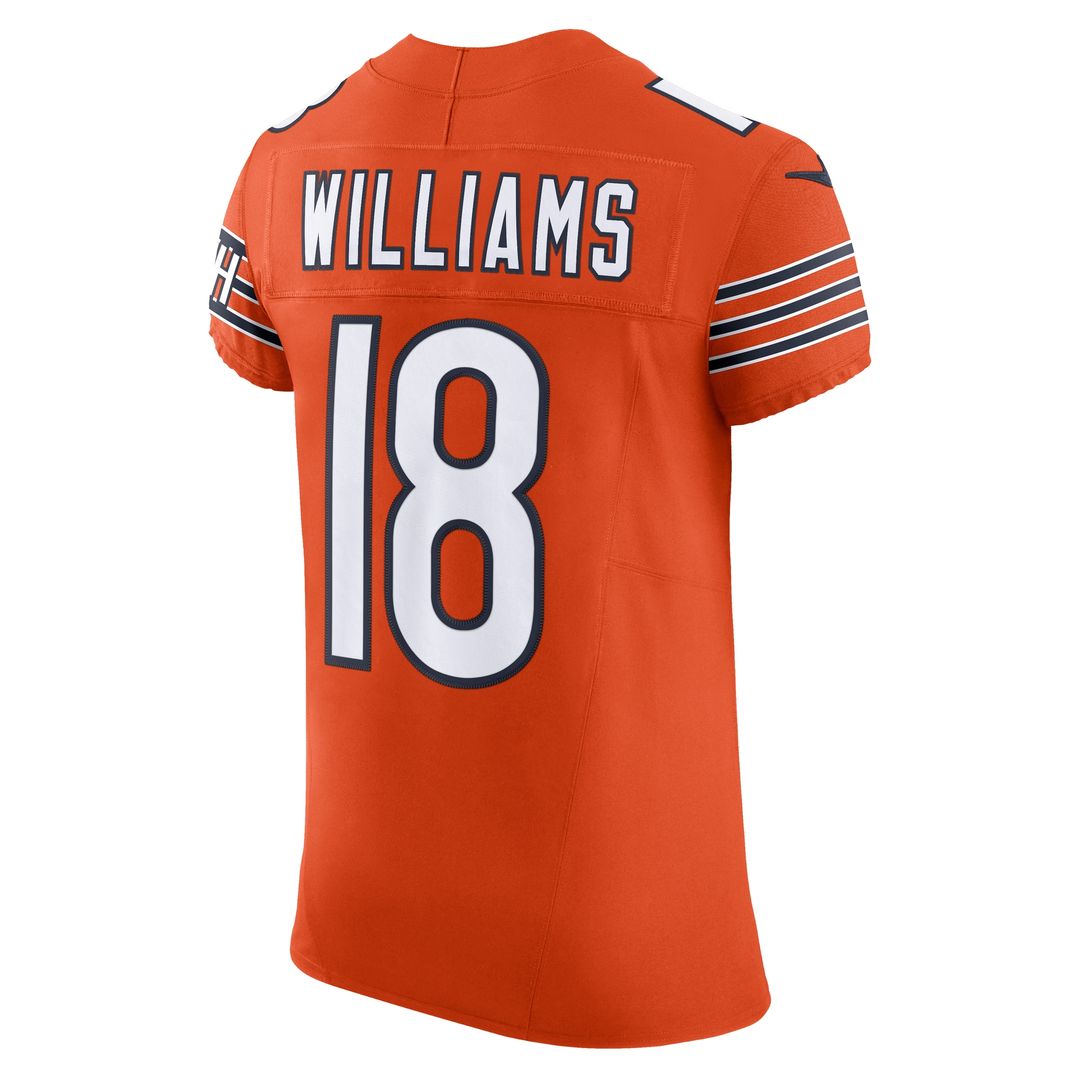 Caleb Williams Chicago Bears Nike Alternate Vapor F.U.S.E. Elite Jersey - Orange Official NFL Team Apparel Football Fan Gear