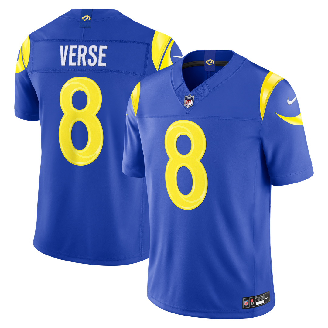 Jared Verse Los Angeles Rams Nike Vapor F.U.S.E. Stitched Limited Jersey - Royal Official NFL Team Apparel Football Fan Gear