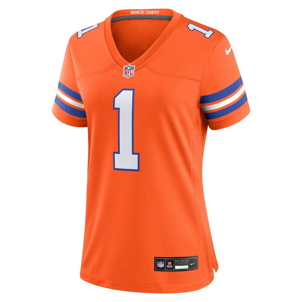 Jason Elam Denver Broncos Nike Women's Mile High Collection 1977 Throwback Retired Player Game Jersey - Orange Official NFL Team Apparel Football Fan