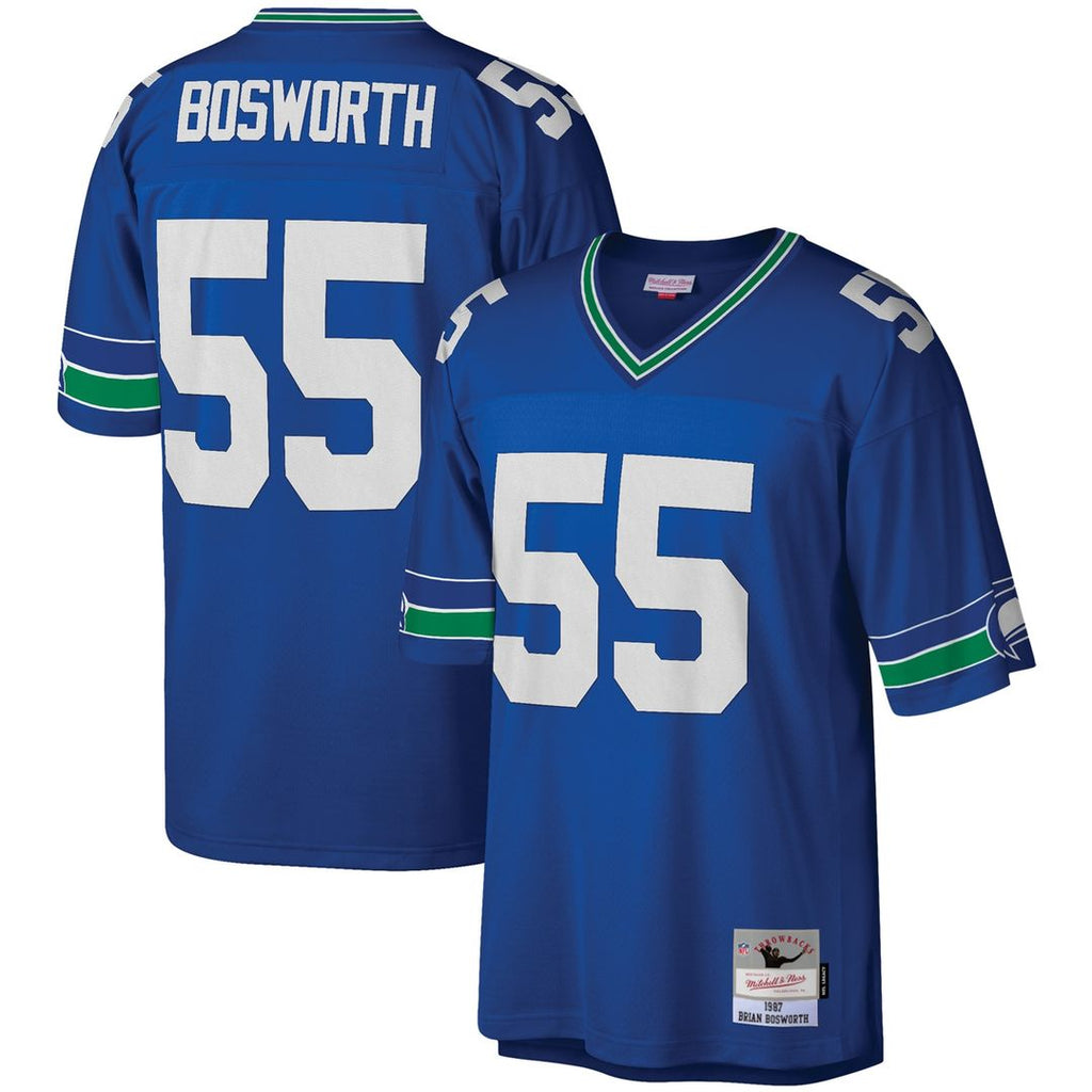 Brian Bosworth Seattle Seahawks Mitchell & Ness Legacy Replica Jersey - Royal Official NFL Team Apparel Football Fan Gear