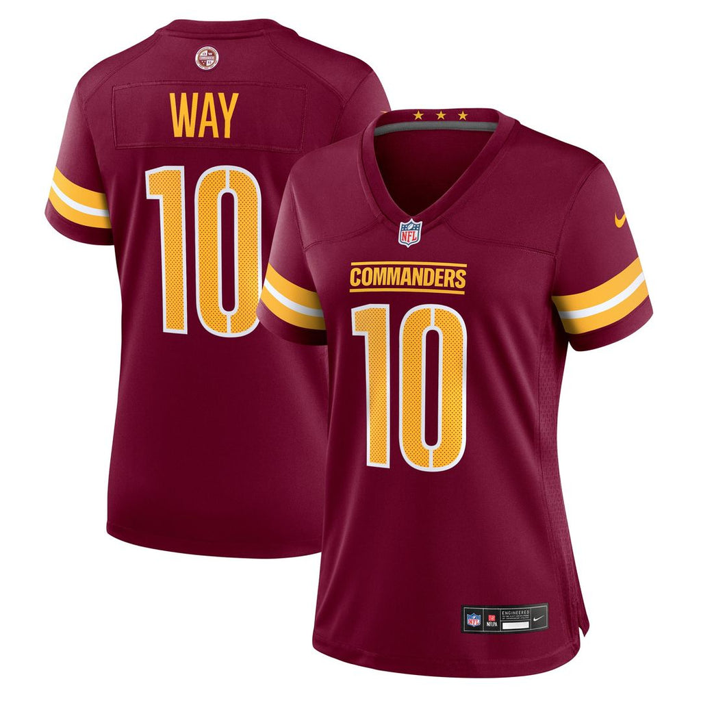 Tress Way Washington Commanders Nike Women's Team Game Jersey - Burgundy Official NFL Team Apparel Football Fan Gear