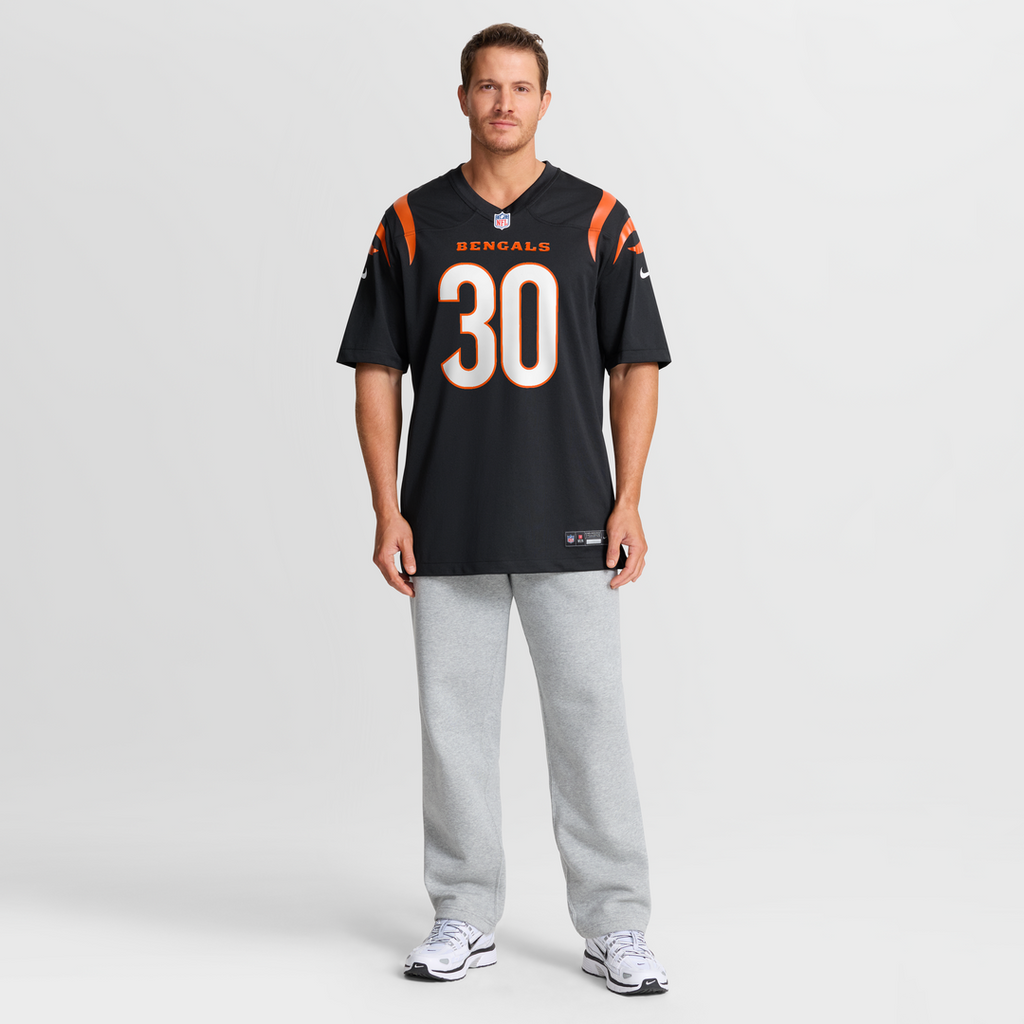 Chase Brown Cincinnati Bengals Nike Team Game Jersey - Black Official NFL Team Apparel Football Fan Gear