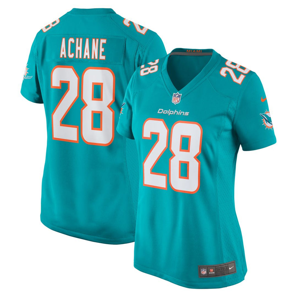 Devon Achane Miami Dolphins Nike Women's Player Game Jersey - Aqua Official NFL Team Apparel Football Fan Gear