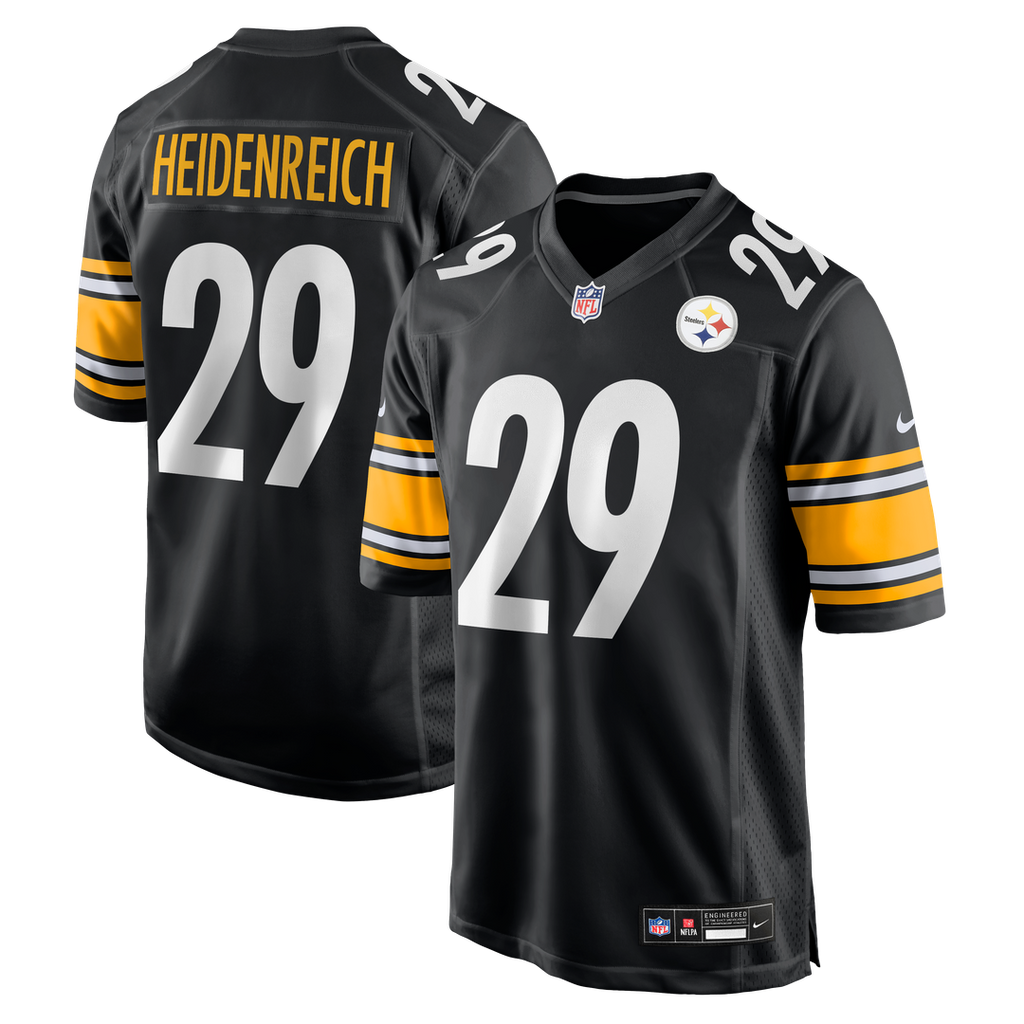 Eli Heidenreich Pittsburgh Steelers Nike Team Game Jersey - Black Official NFL Team Apparel Football Fan Gear
