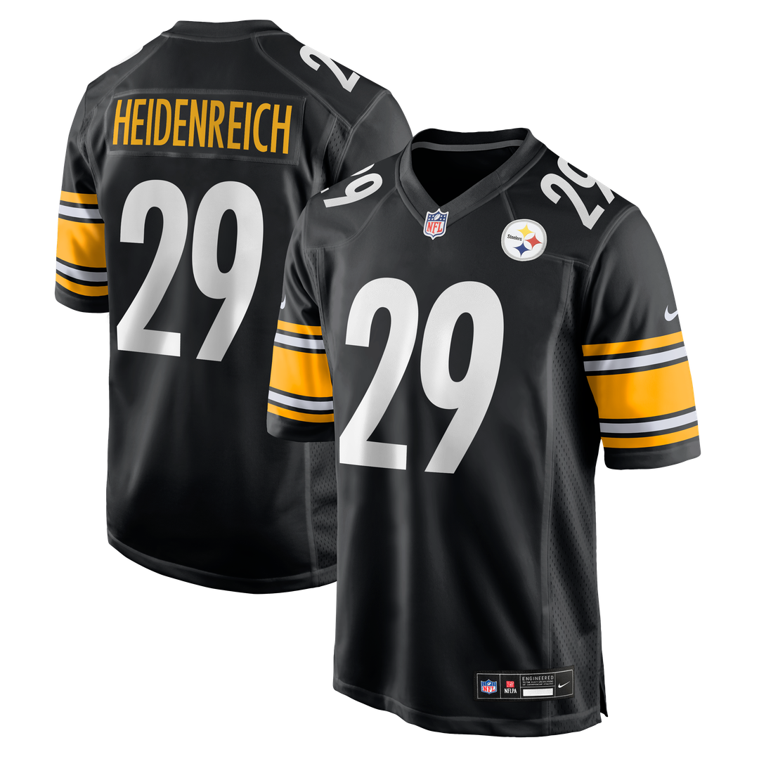 Eli Heidenreich Pittsburgh Steelers Nike Team Game Jersey - Black Official NFL Team Apparel Football Fan Gear