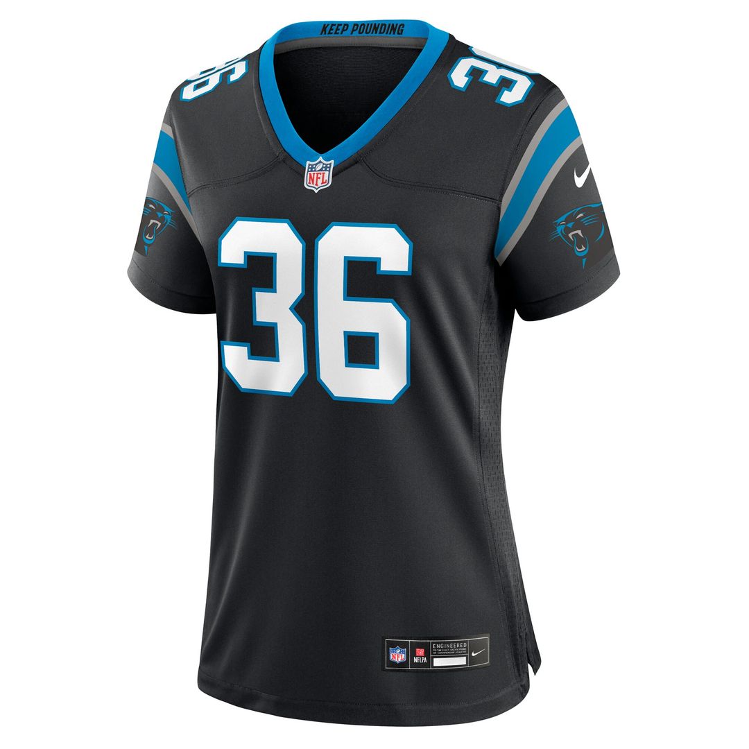 Demani Richardson Carolina Panthers Nike Women's Team Game Jersey - Black Official NFL Team Apparel Football Fan Gear