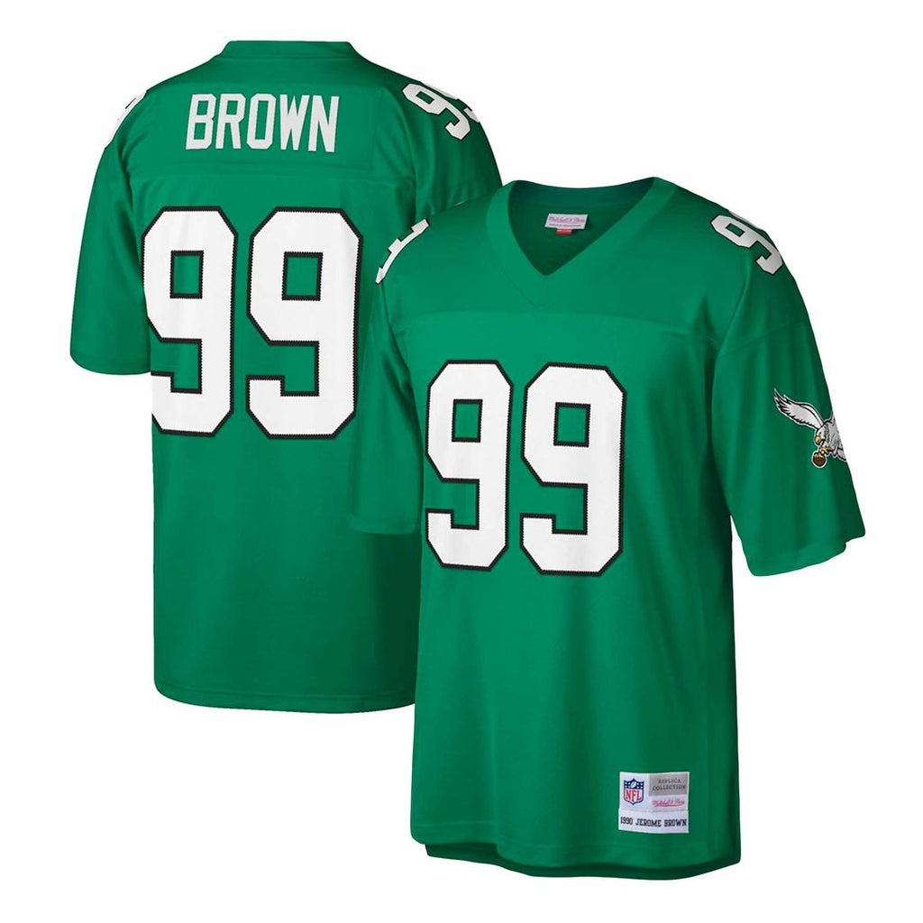 Jerome Brown Philadelphia Eagles Mitchell & Ness Big & Tall 1990 Retired Player Replica Jersey - Kelly Green Official NFL Team Apparel Football Fan Ge