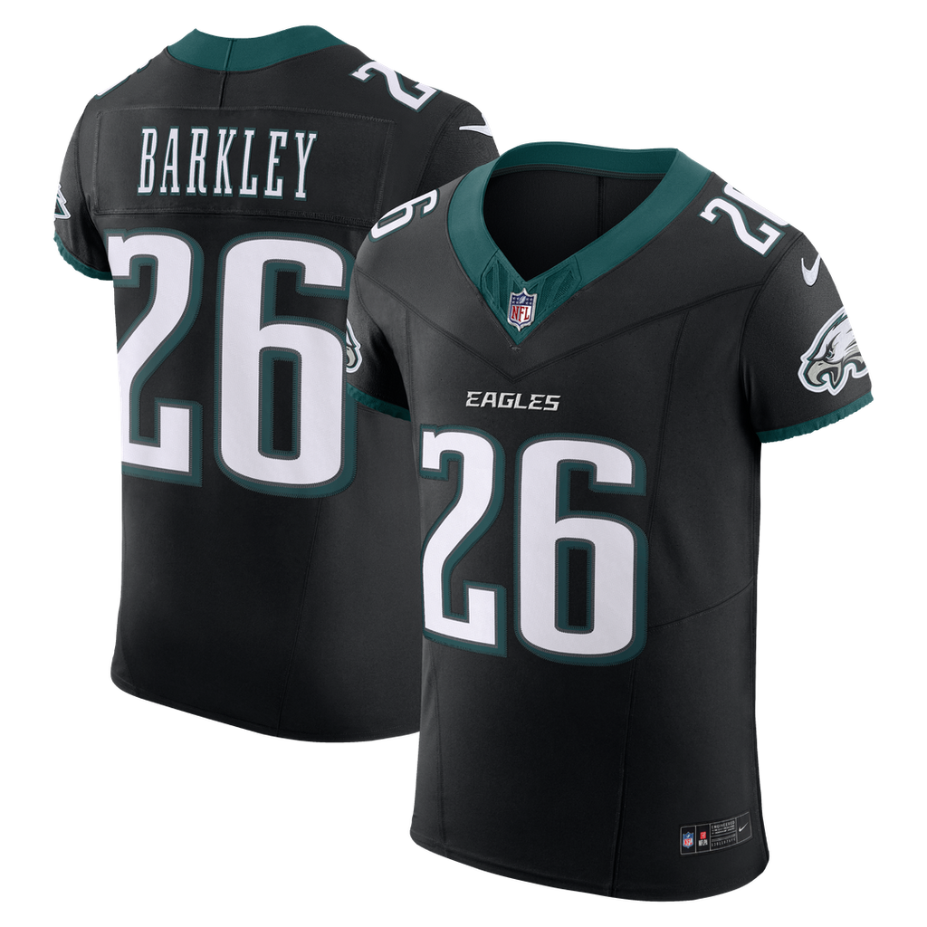 Saquon Barkley Philadelphia Eagles Nike Alternate Vapor F.U.S.E. Elite Jersey - Black Official NFL Team Apparel Football Fan Gear